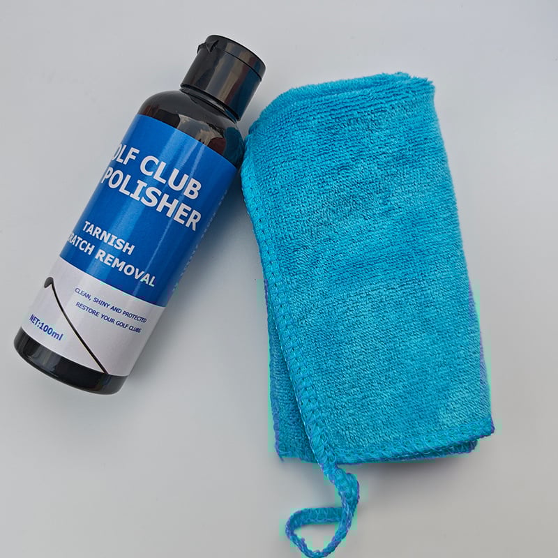 Golfa kluba tīrītājs – virsmas sprejs dzelzs klubu un puttera tīrīšanai; noņem netīrumus, zāli un smiltis; svars 150 g; logotipa drukāšana pieejama; pielāgošana