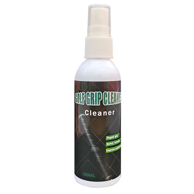 Golfa kluba tīrītājs – virsmas sprejs dzelzs klubu un puttera tīrīšanai; noņem netīrumus, zāli un smiltis; svars 150 g; logotipa drukāšana pieejama; pielāgošana
