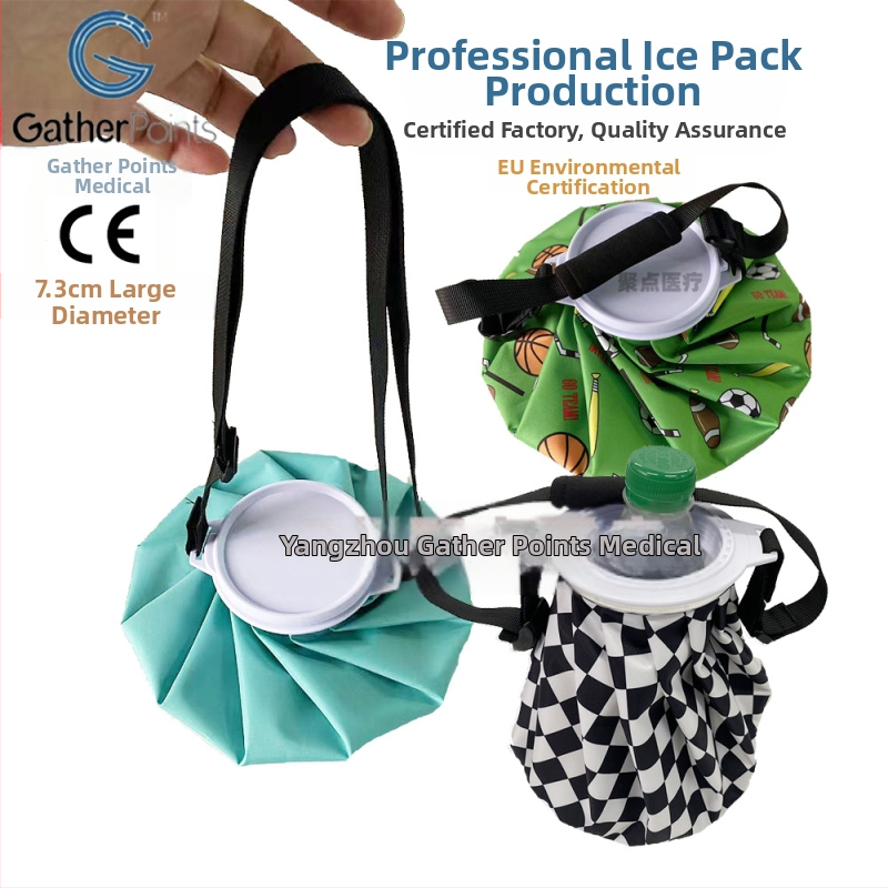 Nešiojamos sporto terapijos šaldymo pakuotė, sulankstoma, greitas aušinimas ir vandens įpurškimas; medžiaga: poliesteris su PVC/TPU danga; tinka sportui ir piknikams