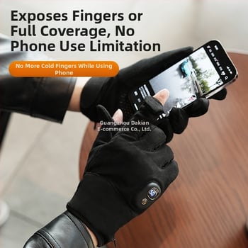 Elektriskās apkures cimdi – Uzlādējami, Flīsa materiāls, Unisex, Slēpošanai