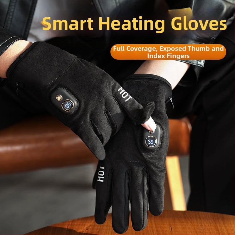 Elektriskās apkures cimdi – Uzlādējami, Flīsa materiāls, Unisex, Slēpošanai