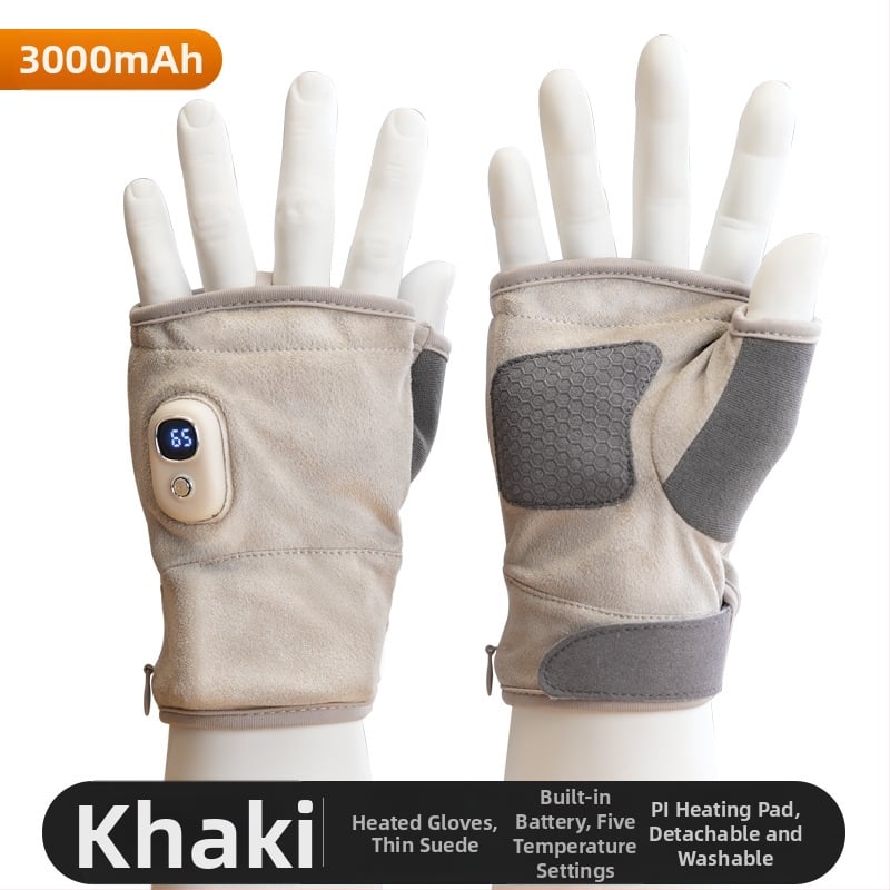 Elektriskās apkures cimdi – Uzlādējami, Flīsa materiāls, Unisex, Slēpošanai