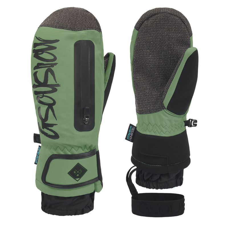 Universālās Kevlar slēpošanas cimdi ar iebūvētu plaukstas locītavas aizsardzību – vienpaneļu iegravēts dizains, poliestera audums