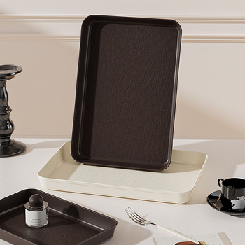 Plastmasas taisnstūra trauks ar koka graudu imitāciju, retro stils, PP materiāls, piemērots ēdienam un dzērieniem, nav mikroviļņu drošs