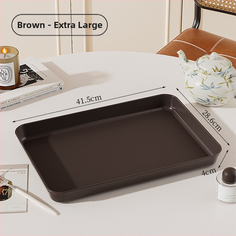 Plastmasas taisnstūra trauks ar koka graudu imitāciju, retro stils, PP materiāls, piemērots ēdienam un dzērieniem, nav mikroviļņu drošs