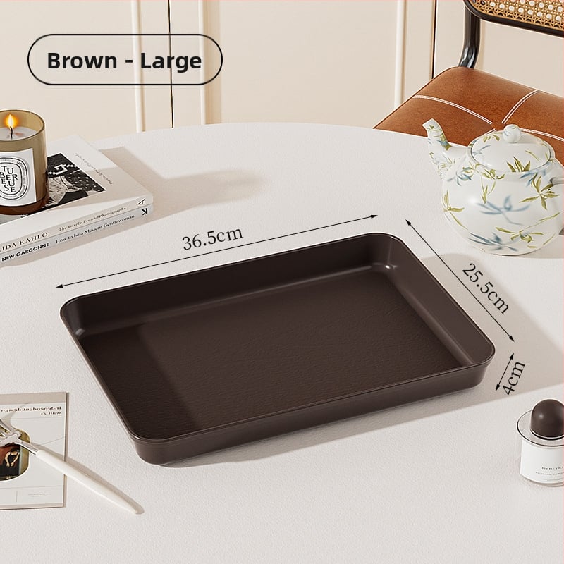 Plastmasas taisnstūra trauks ar koka graudu imitāciju, retro stils, PP materiāls, piemērots ēdienam un dzērieniem, nav mikroviļņu drošs