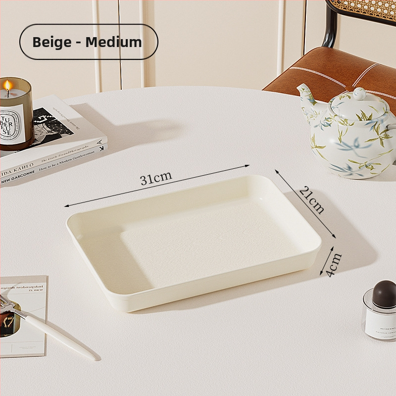 Plastmasas taisnstūra trauks ar koka graudu imitāciju, retro stils, PP materiāls, piemērots ēdienam un dzērieniem, nav mikroviļņu drošs