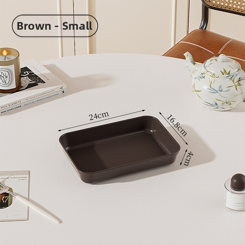 Plastmasas taisnstūra trauks ar koka graudu imitāciju, retro stils, PP materiāls, piemērots ēdienam un dzērieniem, nav mikroviļņu drošs