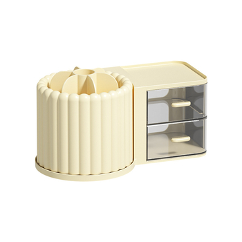 Griezā viss vienā pildspalu turētājs un rakstāmgalda organizētājs, mūsdienīgs minimālisms, liela ietilpība (Materiāli: ABS+PS+PP+HIPS; Pielāgojama; Izdots 2023; Stils: Modernā vienkāršība)