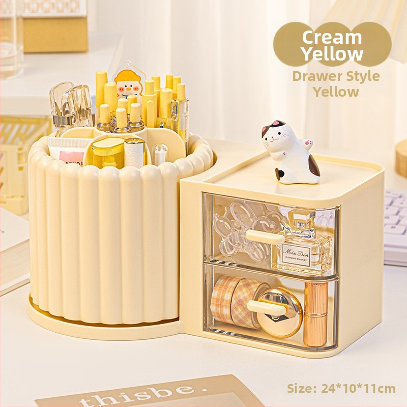 Griezā viss vienā pildspalu turētājs un rakstāmgalda organizētājs, mūsdienīgs minimālisms, liela ietilpība (Materiāli: ABS+PS+PP+HIPS; Pielāgojama; Izdots 2023; Stils: Modernā vienkāršība)