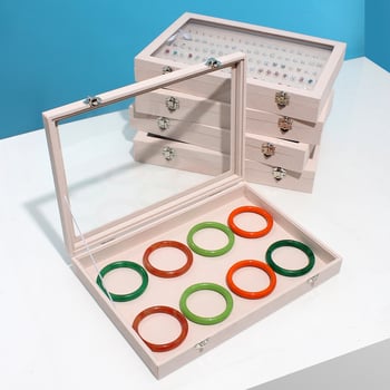 Cutie pentru bijuterii Mengluo, model JZ9703, lemn, stil coreean