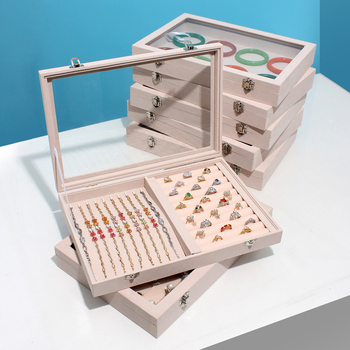 Cutie pentru bijuterii Mengluo, model JZ9703, lemn, stil coreean