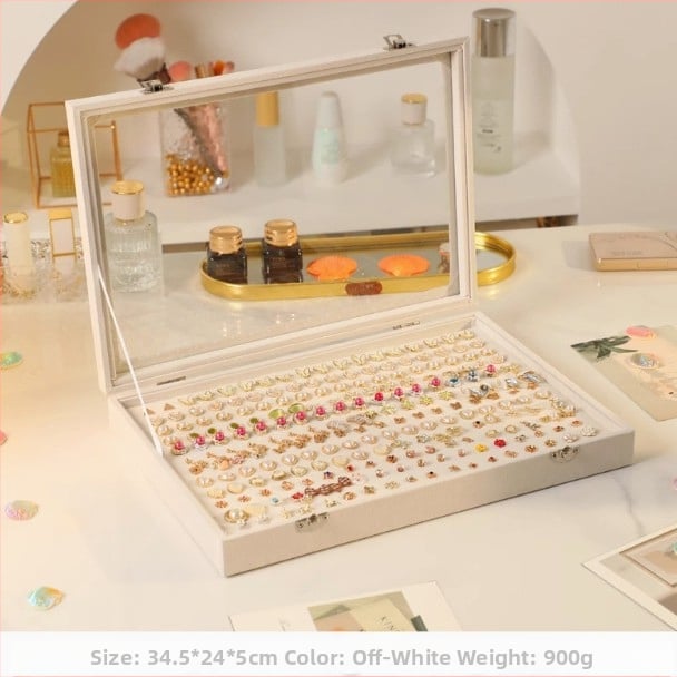 Cutie pentru bijuterii Mengluo, model JZ9703, lemn, stil coreean