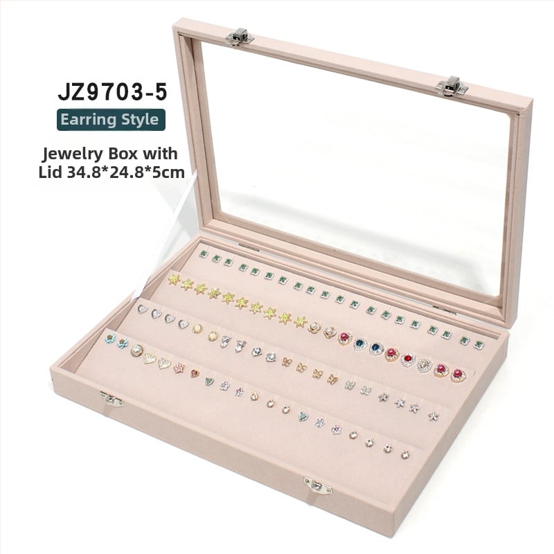 Cutie pentru bijuterii Mengluo, model JZ9703, lemn, stil coreean