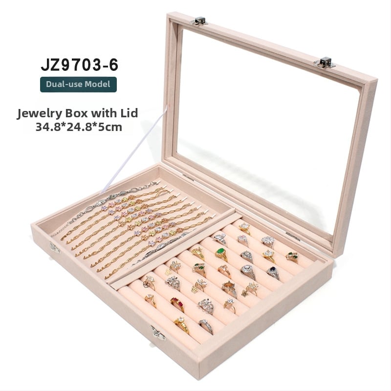 Cutie pentru bijuterii Mengluo, model JZ9703, lemn, stil coreean