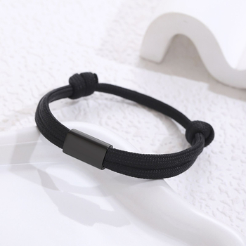 Rozsdamentes acél karkötő, uniszex, geometriai forma, márka Wzysy, lézergravírozás