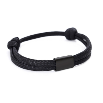 Rozsdamentes acél karkötő, uniszex, geometriai forma, márka Wzysy, lézergravírozás