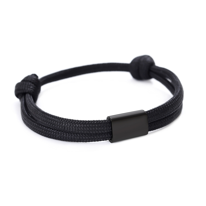 Rozsdamentes acél karkötő, uniszex, geometriai forma, márka Wzysy, lézergravírozás