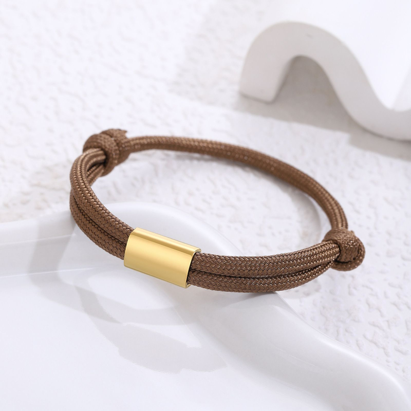 Rozsdamentes acél karkötő, uniszex, geometriai forma, márka Wzysy, lézergravírozás