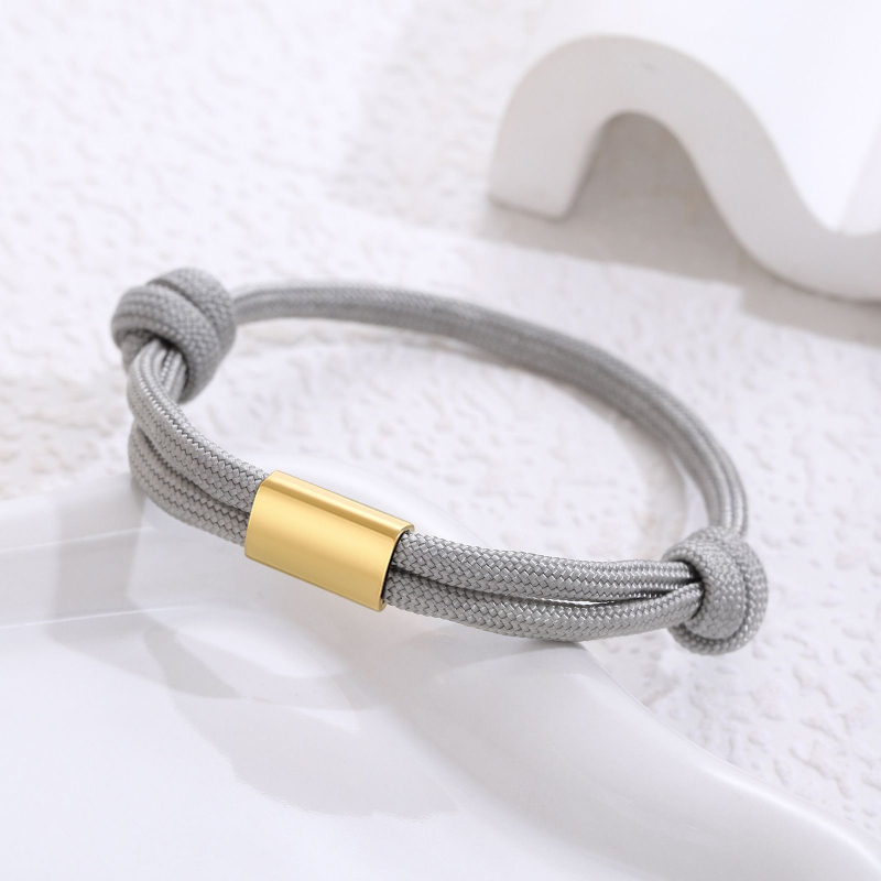 Rozsdamentes acél karkötő, uniszex, geometriai forma, márka Wzysy, lézergravírozás