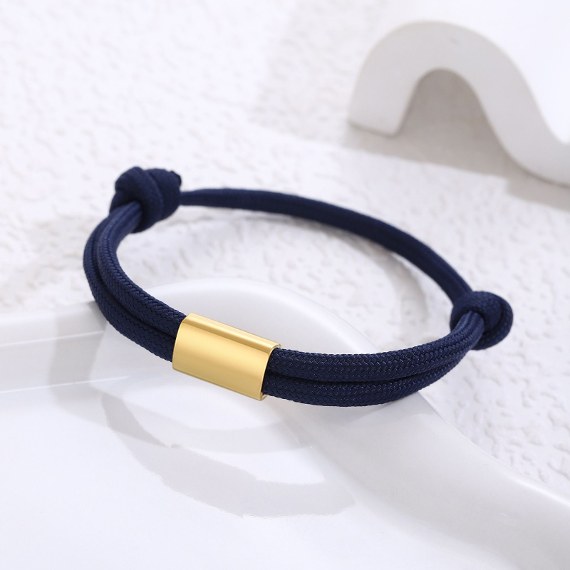 Rozsdamentes acél karkötő, uniszex, geometriai forma, márka Wzysy, lézergravírozás