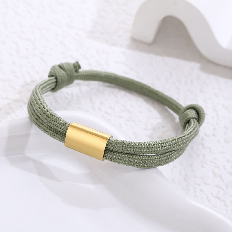 Rozsdamentes acél karkötő, uniszex, geometriai forma, márka Wzysy, lézergravírozás