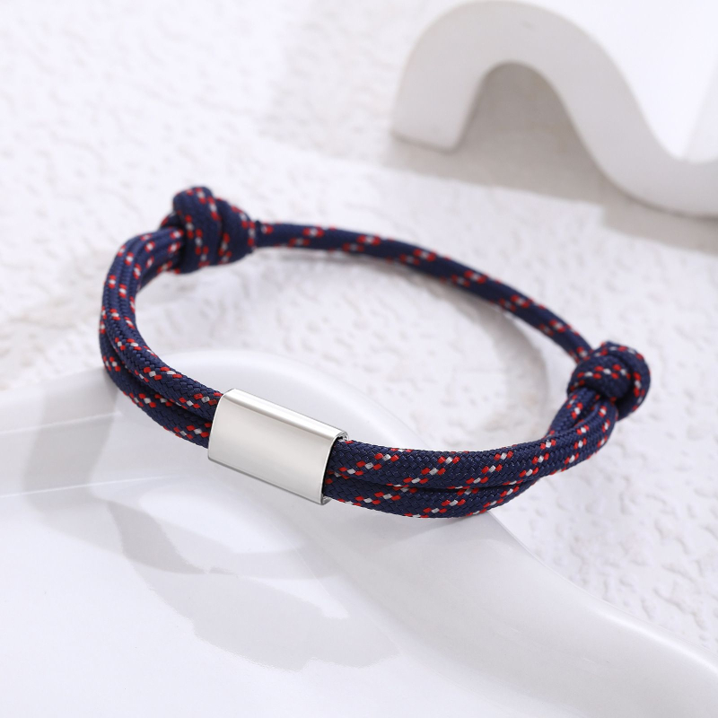 Rozsdamentes acél karkötő, uniszex, geometriai forma, márka Wzysy, lézergravírozás