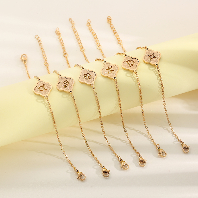 Egyszerű uniszex rozsdamentes acél karkötő konstellációs motívummal és DIY testreszabással, modell Xzsl-003