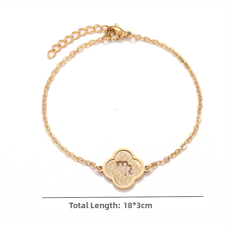 Egyszerű uniszex rozsdamentes acél karkötő konstellációs motívummal és DIY testreszabással, modell Xzsl-003