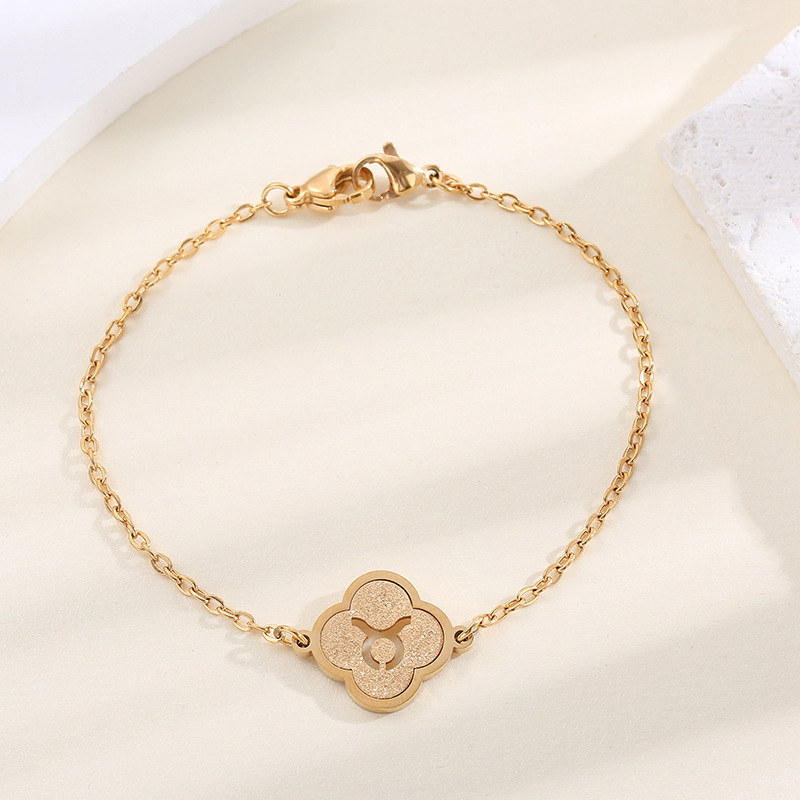 Egyszerű uniszex rozsdamentes acél karkötő konstellációs motívummal és DIY testreszabással, modell Xzsl-003