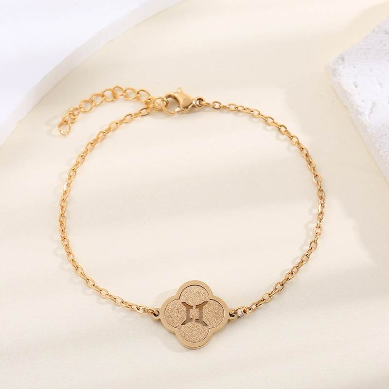 Egyszerű uniszex rozsdamentes acél karkötő konstellációs motívummal és DIY testreszabással, modell Xzsl-003