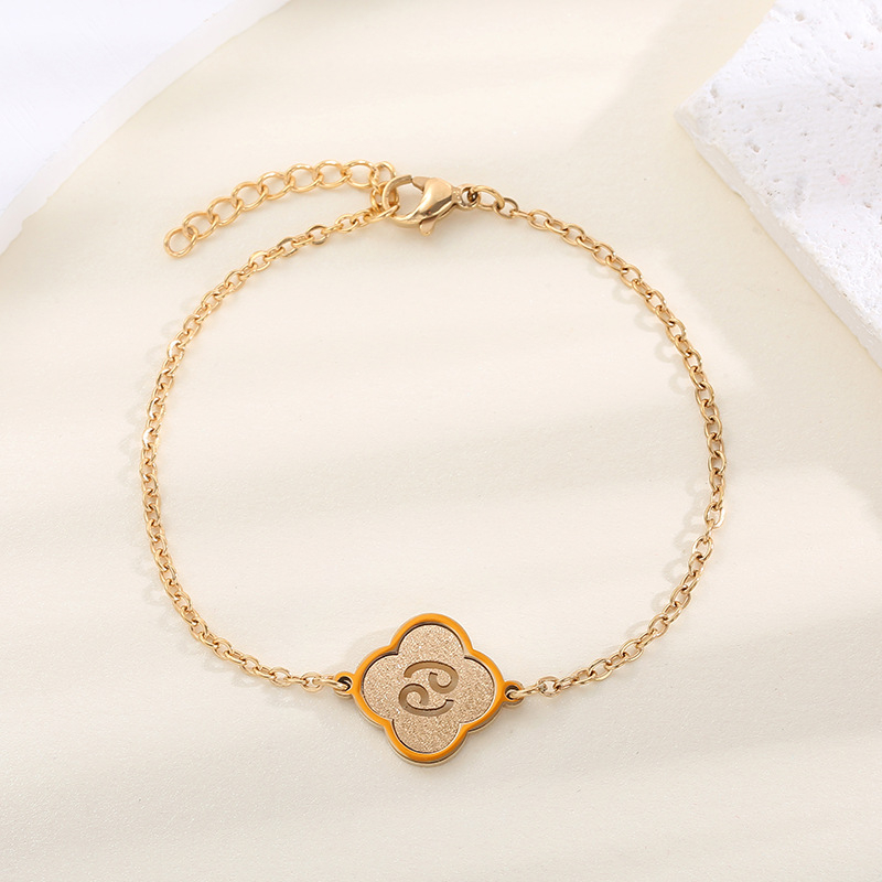 Egyszerű uniszex rozsdamentes acél karkötő konstellációs motívummal és DIY testreszabással, modell Xzsl-003