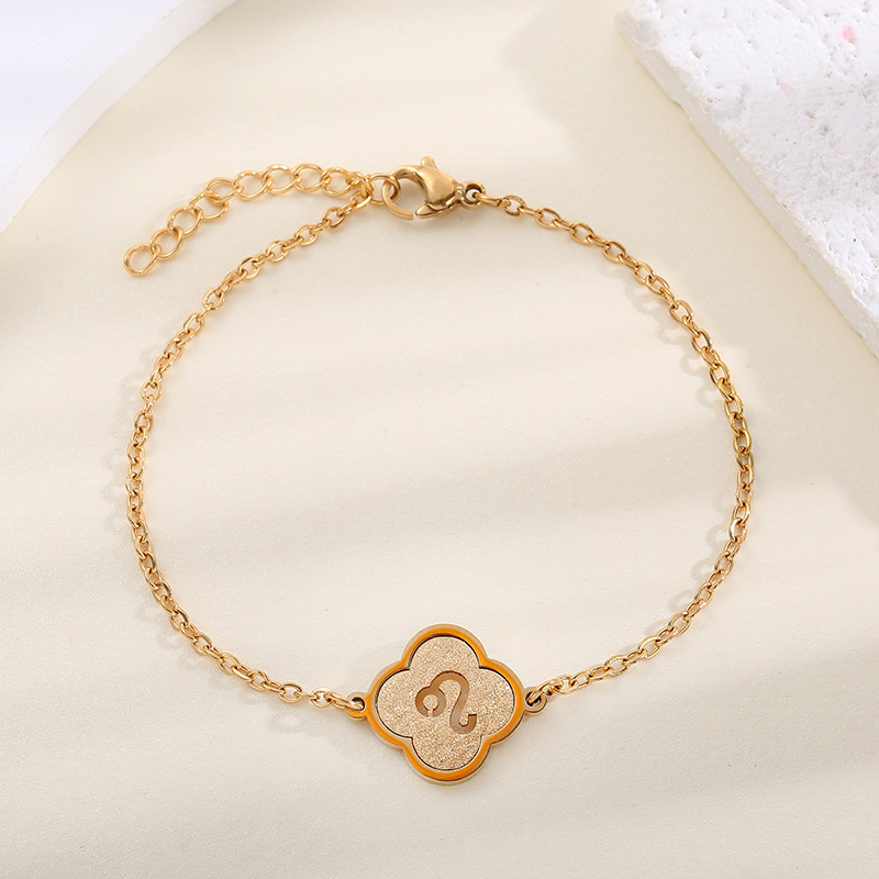 Egyszerű uniszex rozsdamentes acél karkötő konstellációs motívummal és DIY testreszabással, modell Xzsl-003