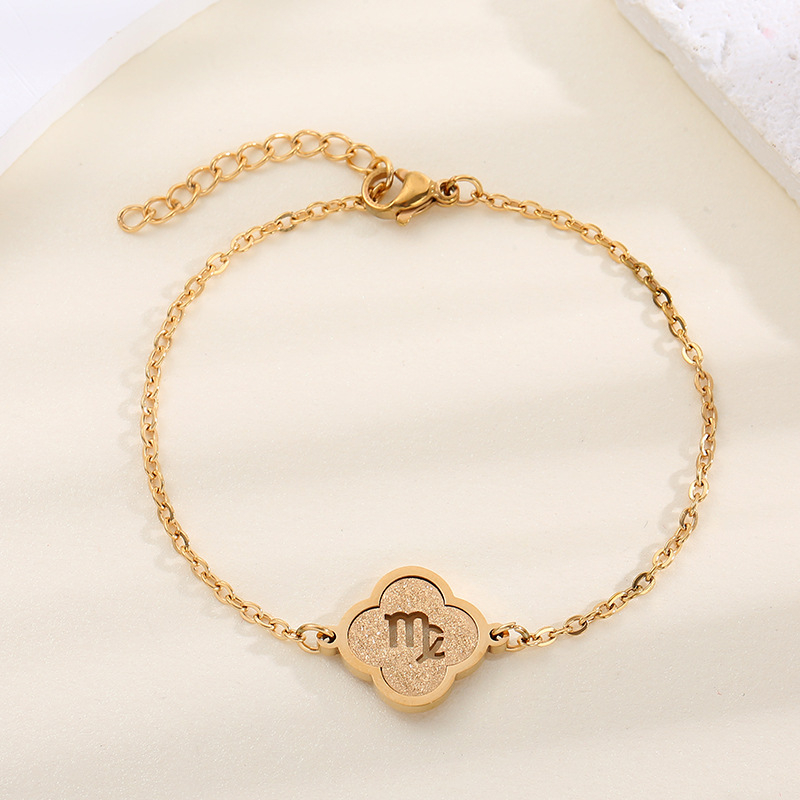 Egyszerű uniszex rozsdamentes acél karkötő konstellációs motívummal és DIY testreszabással, modell Xzsl-003