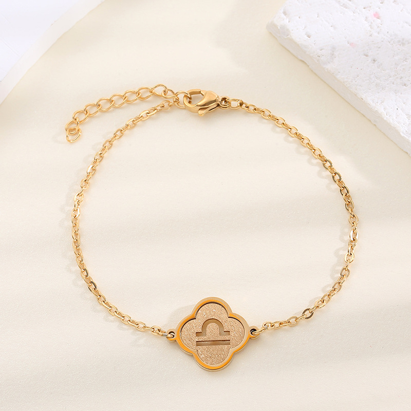 Egyszerű uniszex rozsdamentes acél karkötő konstellációs motívummal és DIY testreszabással, modell Xzsl-003