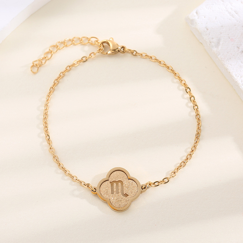 Egyszerű uniszex rozsdamentes acél karkötő konstellációs motívummal és DIY testreszabással, modell Xzsl-003