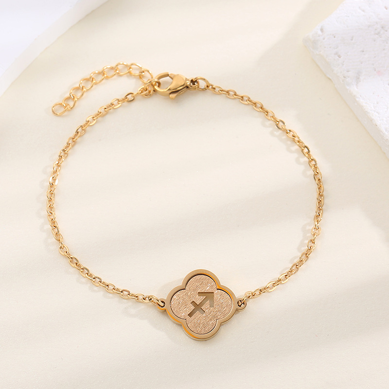 Egyszerű uniszex rozsdamentes acél karkötő konstellációs motívummal és DIY testreszabással, modell Xzsl-003