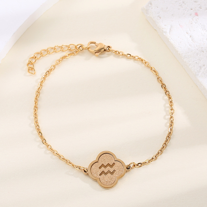 Egyszerű uniszex rozsdamentes acél karkötő konstellációs motívummal és DIY testreszabással, modell Xzsl-003