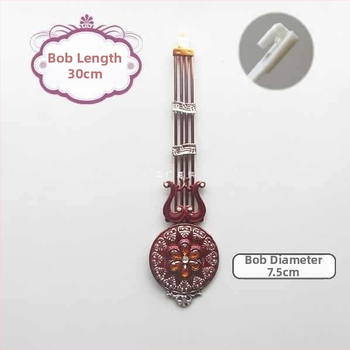 Sienas pulkstenis ar kvarca kustību un pendulu – korpuss un cipats no sveķa, darbināms ar bateriju, piemērots dzīvojamai istabai