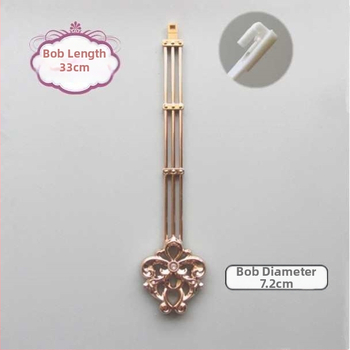 Sienas pulkstenis ar kvarca kustību un pendulu – korpuss un cipats no sveķa, darbināms ar bateriju, piemērots dzīvojamai istabai