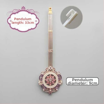 Sienas pulkstenis ar kvarca kustību un pendulu – korpuss un cipats no sveķa, darbināms ar bateriju, piemērots dzīvojamai istabai