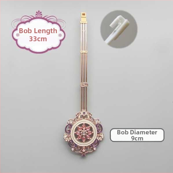 Sienas pulkstenis ar kvarca kustību un pendulu – korpuss un cipats no sveķa, darbināms ar bateriju, piemērots dzīvojamai istabai