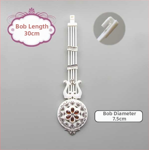 Sienas pulkstenis ar kvarca kustību un pendulu – korpuss un cipats no sveķa, darbināms ar bateriju, piemērots dzīvojamai istabai