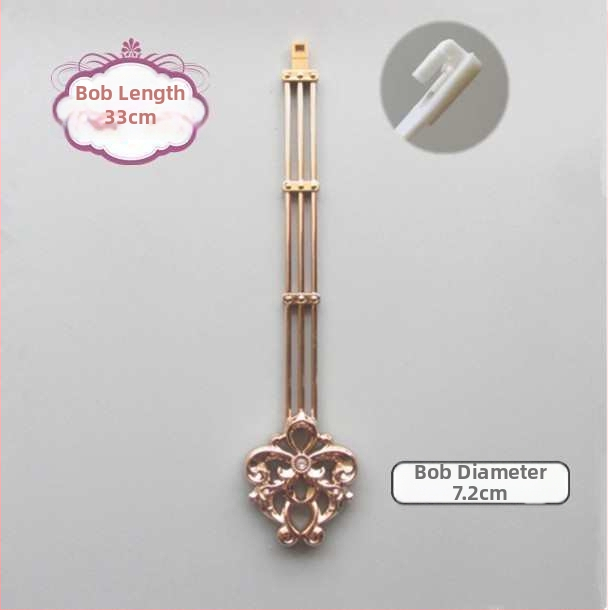 Sienas pulkstenis ar kvarca kustību un pendulu – korpuss un cipats no sveķa, darbināms ar bateriju, piemērots dzīvojamai istabai