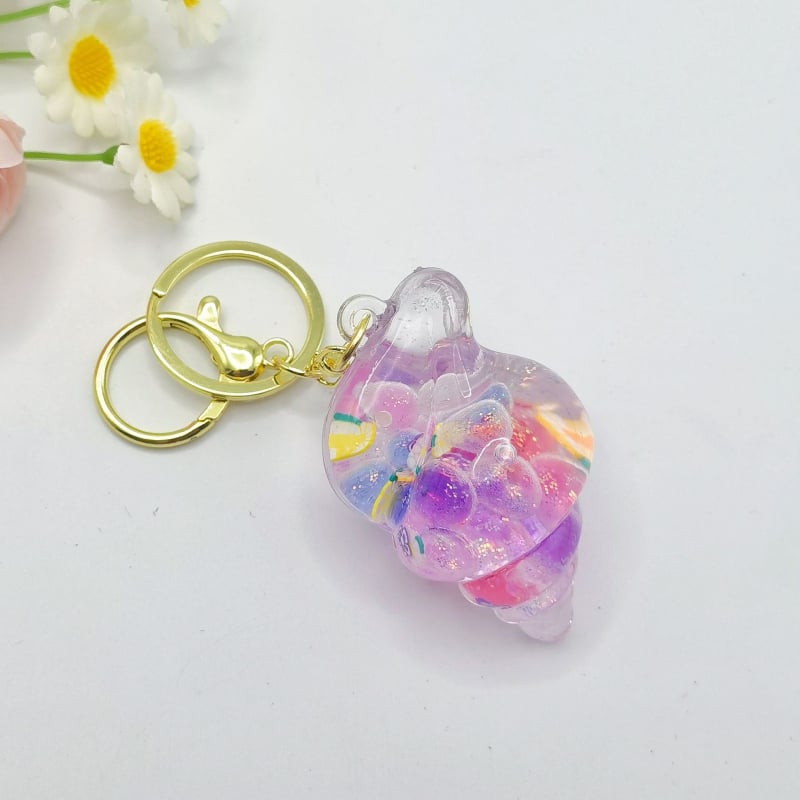 Sea Snail Keychain, akrilas, animacinio stiliaus