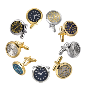 Deherson aproču knaģīši, pulksteņa stilā, vara, elektroplakēšana, bez kristāliem