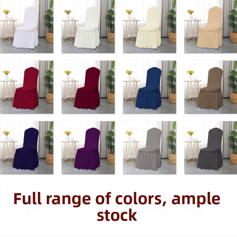 Plisovaná potaha na stoličku, elastická, hrubší polyester, látka 300 g, hmotnosť 500 g, s integrovaným operadlom, hotelový banket štýl