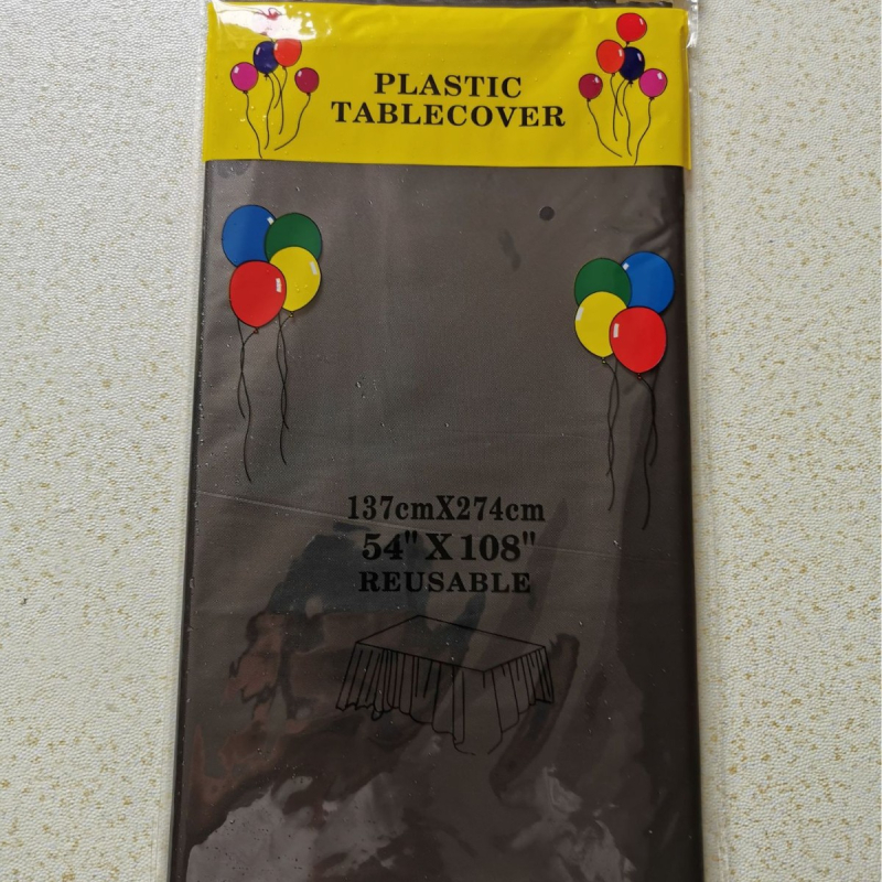 Vienreizējās lietošanas PEVA galda galdauts, taisnstūrveida, vienkrāsains dizains, ūdensizturīgs un eļļas izturīgs, pielāgojams.