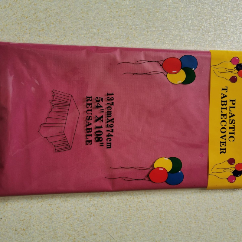 Vienreizējās lietošanas PEVA galda galdauts, taisnstūrveida, vienkrāsains dizains, ūdensizturīgs un eļļas izturīgs, pielāgojams.