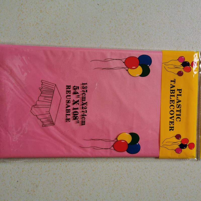 Vienreizējās lietošanas PEVA galda galdauts, taisnstūrveida, vienkrāsains dizains, ūdensizturīgs un eļļas izturīgs, pielāgojams.